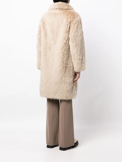 Yves Salomon button-up wool coat - Neutrals