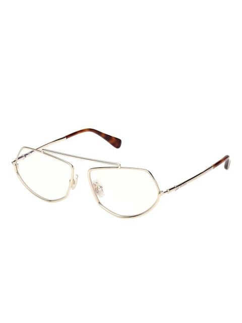 Max Mara geometric-frame glasses - Gold
