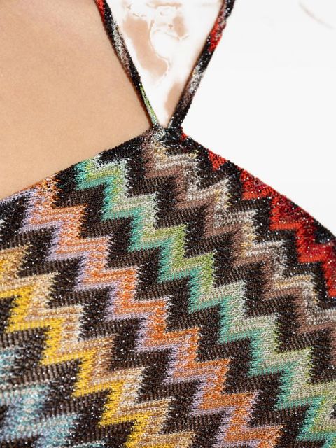 Missoni zigzag-knit halterneck dress - Multicolour