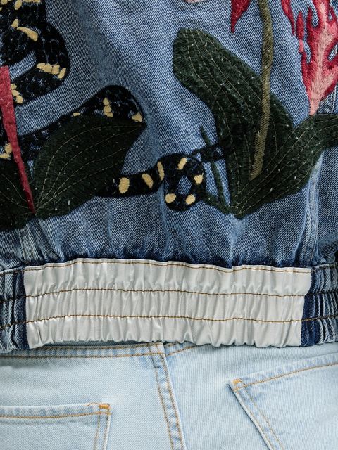 Desigual kurtka jeansowa LANDER kolor niebieski przejściowa 25WWED07