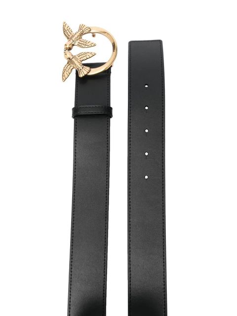 PINKO Love Berry logo-plaque leather belt - Black - zdjęcie produktu nr 2
