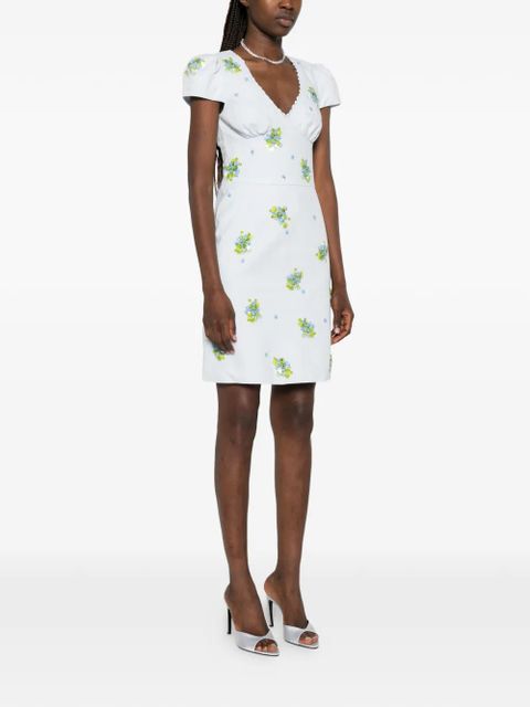 SHUSHU/TONG V-neck mini dress - Blue