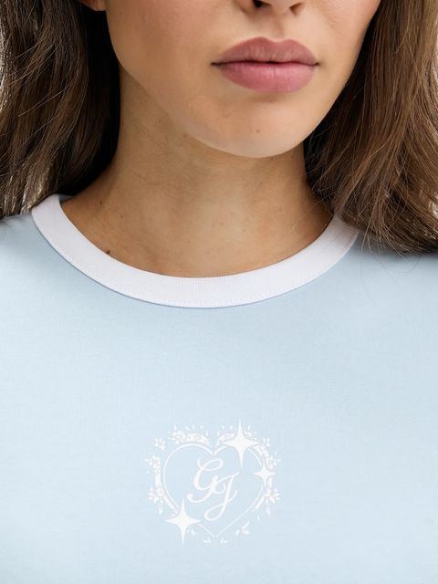 Guess Jeans t-shirt damski kolor niebieski W6RI16 J1314