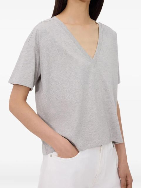 LouLou de Saison V-neck short-sleeved T-shirt - Grey
