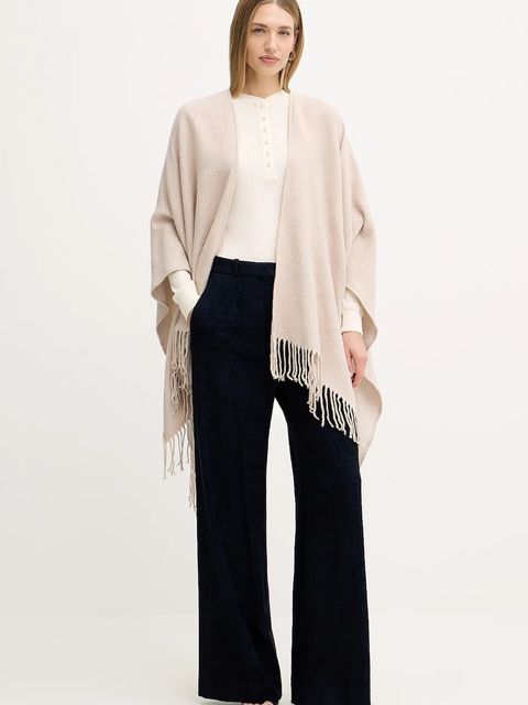 Haveone spodnie damskie kolor granatowy szerokie high waist PCB-P033 - zdjęcie produktu nr 2