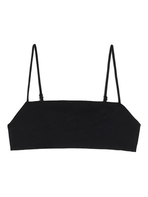 Jil Sander jersey back interlocking closure bikini top - Black