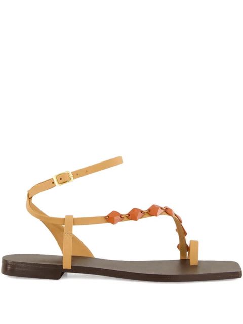 Johanna Ortiz Dazzling leather crest sandals - Neutrals - zdjęcie produktu nr 1