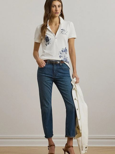 Lauren Ralph Lauren polo bawełniane damska kolor biały 200971073