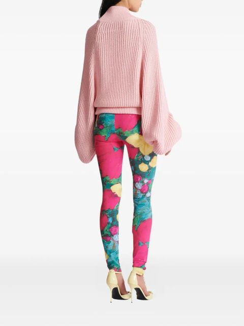 Balmain balloon-sleeve sweater - Pink