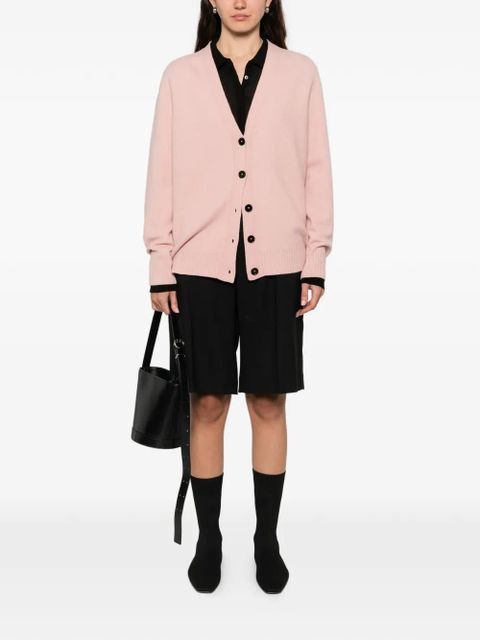 Jil Sander button ribbed hem cardigan - Pink - zdjęcie produktu nr 2