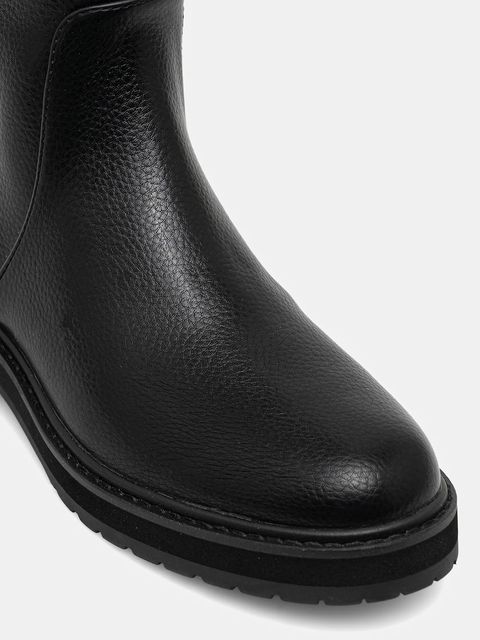 Twinset kozaki damskie kolor czarny na płaskim obcasie 252TGT124 - zdjęcie produktu nr 2