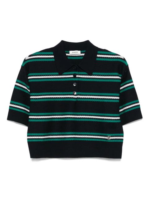 SANDRO striped polo top - Blue - zdjęcie produktu nr 1