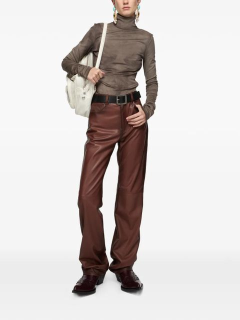 Acne Studios trompe l'oeil high-neck top - Brown - zdjęcie produktu nr 2