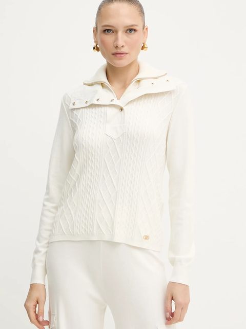 Liu Jo sweter damski kolor beżowy lekki TF5039.MS75L - zdjęcie produktu nr 1