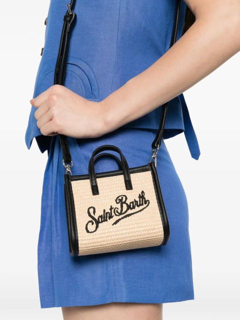 MC2 Saint Barth logo-embroidered woven tote bag - Neutrals - zdjęcie produktu nr 2