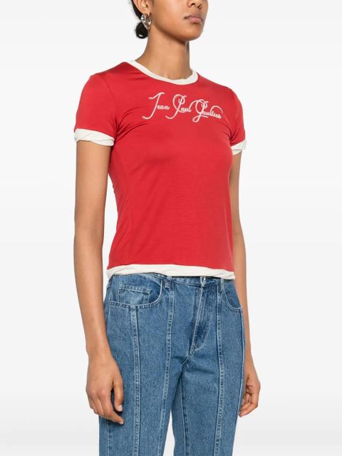 Jean Paul Gaultier logo-embroidered T-shirt
