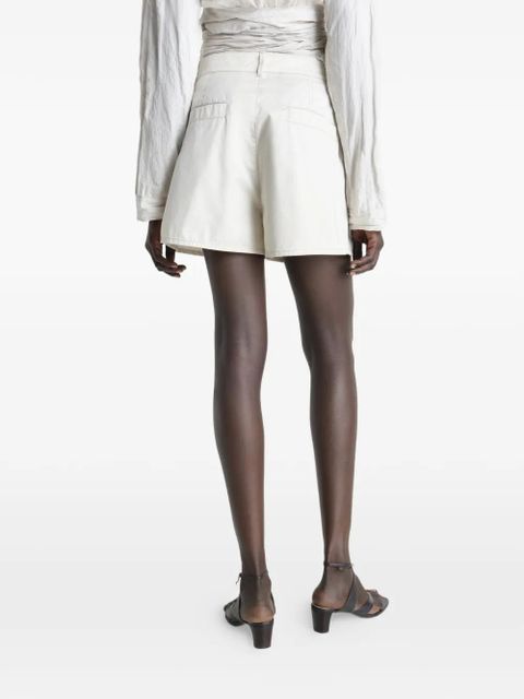 LEMAIRE cotton twill mini shorts - Neutrals