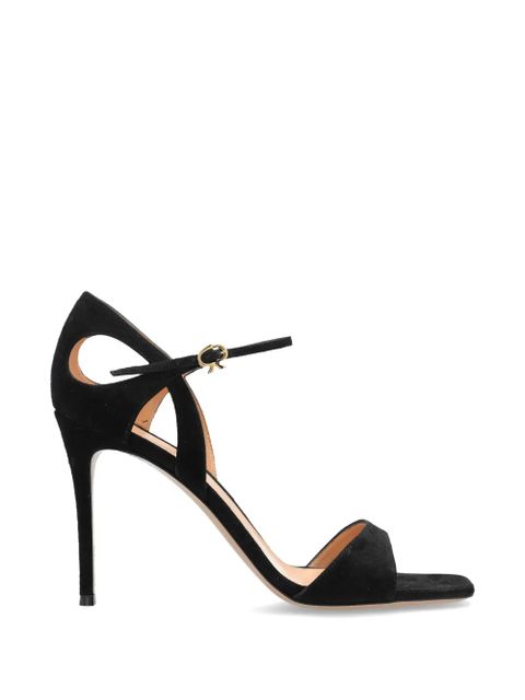 Gianvito Rossi Camnero suede ankle-strap pumps - Black - zdjęcie produktu nr 1