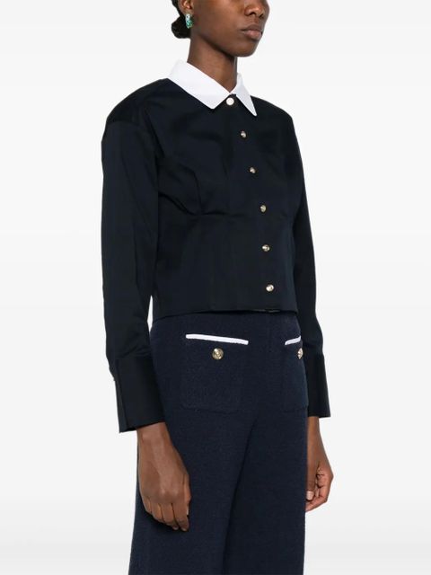 Maje button-fastening collared shirt - Blue