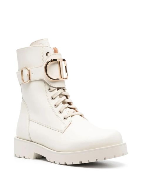 TWINSET ankle-length leather boots - White - zdjęcie produktu nr 2