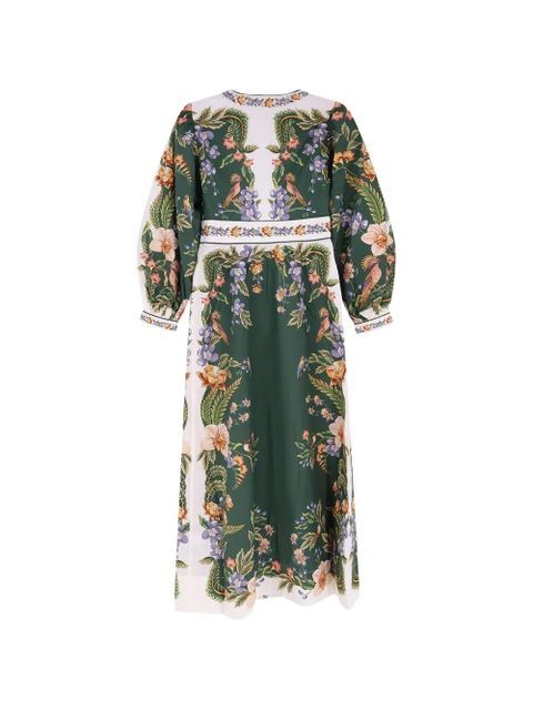 FARM Rio floral V-neck dress - Green - zdjęcie produktu nr 2