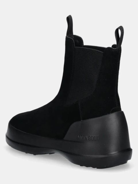Moon Boot śniegowce zamszowe MB LUNA CHELSEA SUEDE kolor czarny 80D2480050 N001