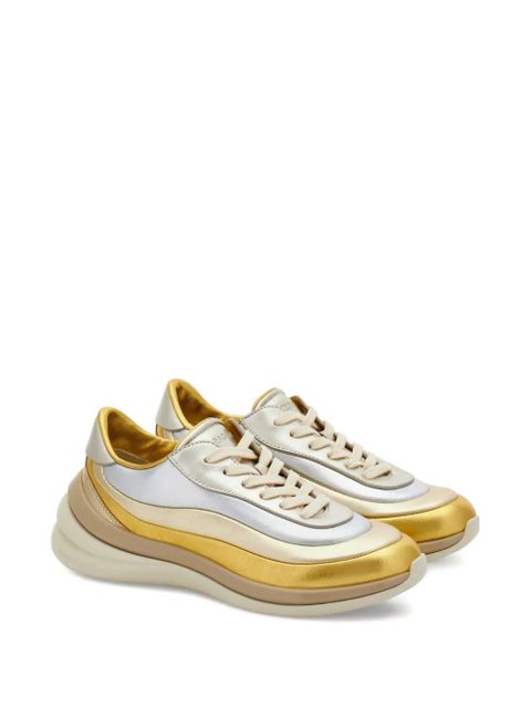 Ferragamo rainbow stripe sneakers - Gold - zdjęcie produktu nr 2