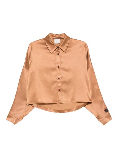Alysi long-sleeves cropped shirt - Brown - zdjęcie produktu nr 1