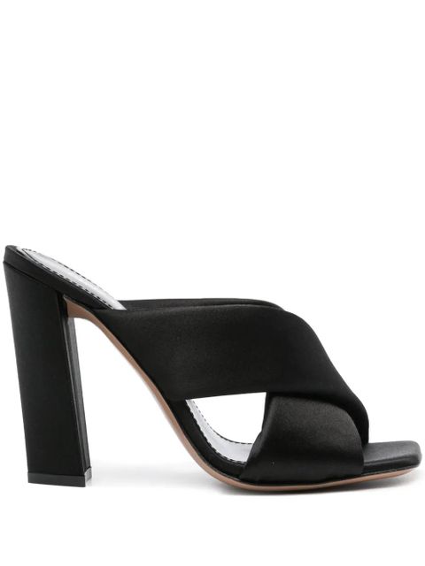 Paris Texas 110mm satin sandals - Black - zdjęcie produktu nr 1