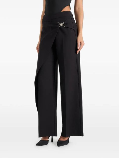 Manière De Voir Beryl wrap trousers - Black
