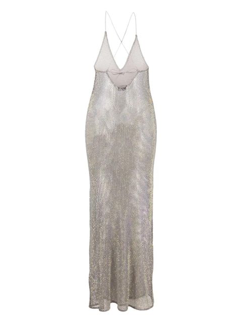 GANNI embellished mesh midi dress - Grey - zdjęcie produktu nr 2