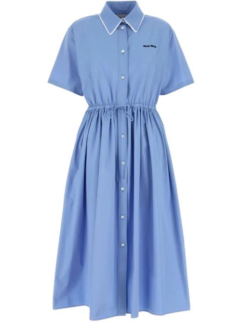 Miu Miu poplin shirt dress - Blue - zdjęcie produktu nr 1