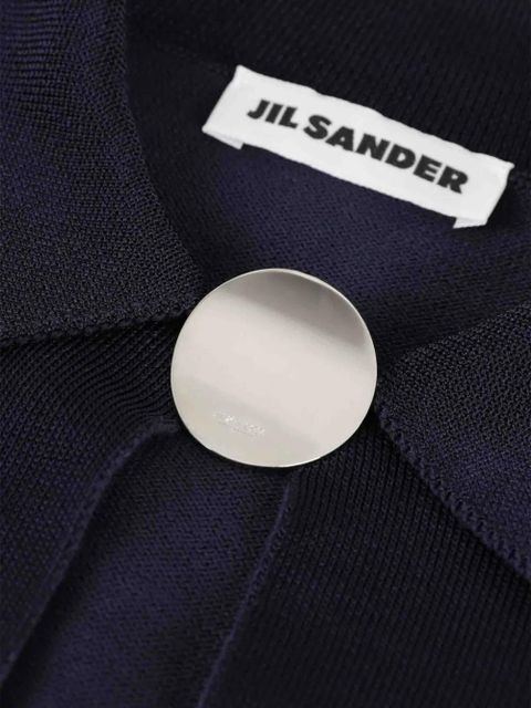 Jil Sander V-neck buttoned polo shirt - Blue