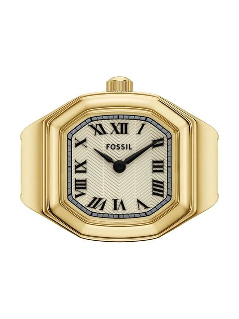 Fossil pierścionek z zegarkiem damski kolor złoty ES5446 - zdjęcie produktu nr 2