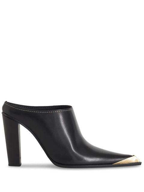ETRO metallic toe-cap leather mules - Black - zdjęcie produktu nr 1