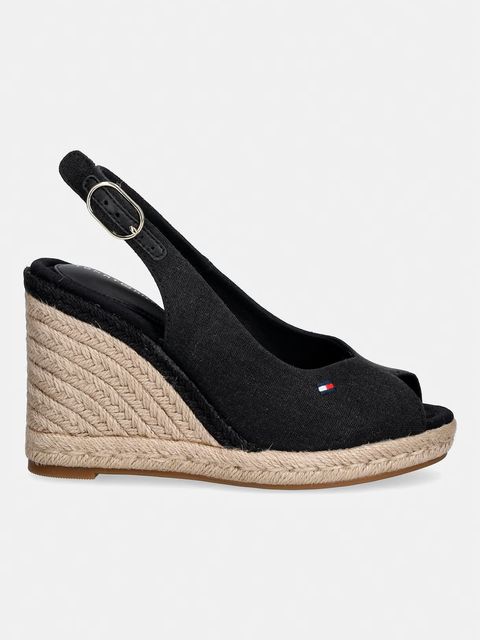 Tommy Hilfiger sandały na koturnie FLAG HIGH WEDGE ESPAD SLINGBACK - zdjęcie produktu nr 1