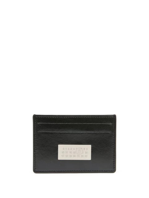 MM6 Maison Margiela Numeric leather cardholder - Black - zdjęcie produktu nr 1