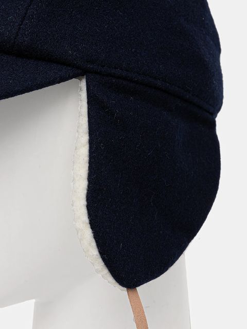 LA Sportiva czapka z daszkiem z dodatkiem wełny Forest Earflap kolor granatowy ZZCH044