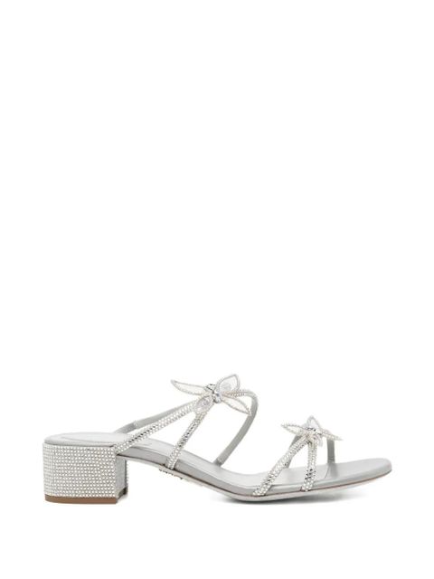 René Caovilla 40mm crystal-embellished sandals - Silver - zdjęcie produktu nr 1