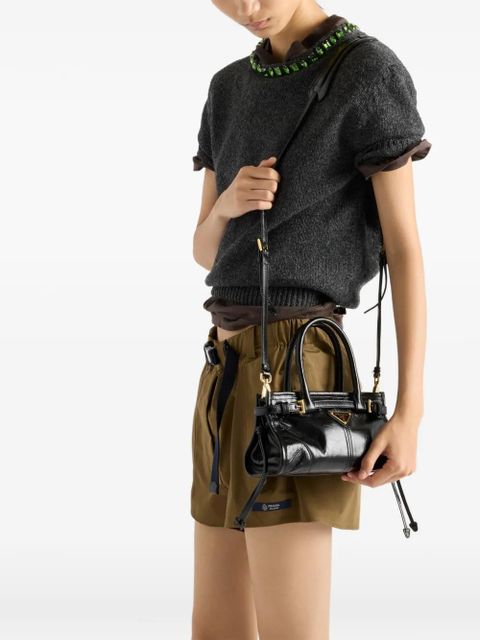 Prada Bonnie leather mini handbag - Black