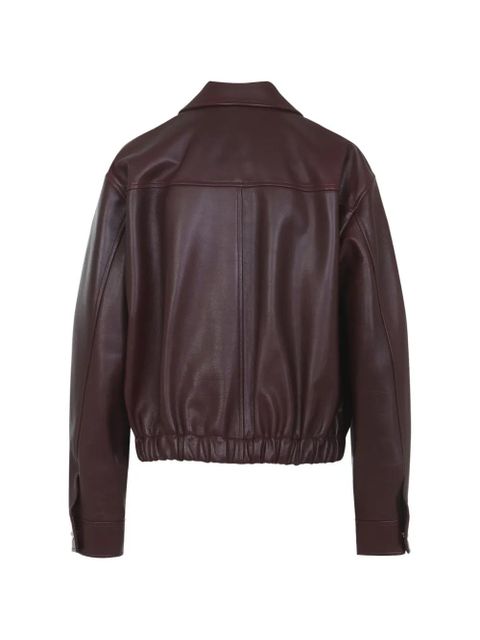 Versace zipped leather jacket - Brown - zdjęcie produktu nr 2