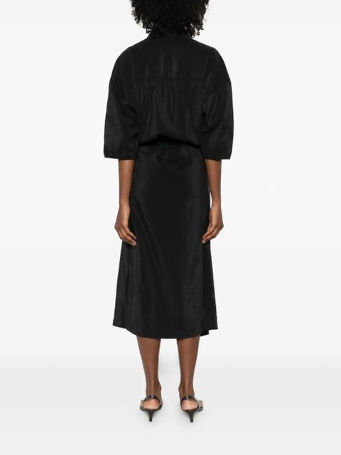 LEMAIRE asymmetric shirt dress - Black