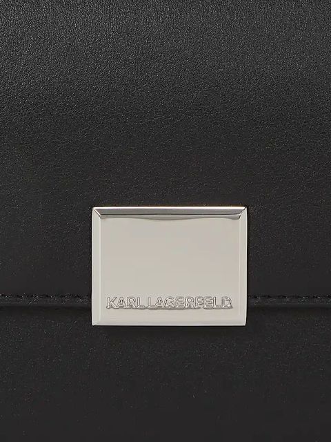 Karl Lagerfeld torebka skórzana K/FOREVER kolor czarny A4W30262