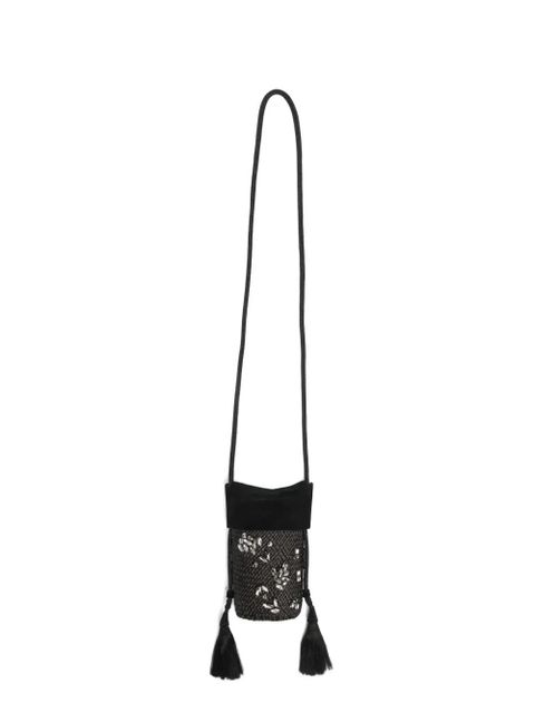 Johanna Ortiz crystal-embellished tassel-detail cross body bag - Black - zdjęcie produktu nr 1