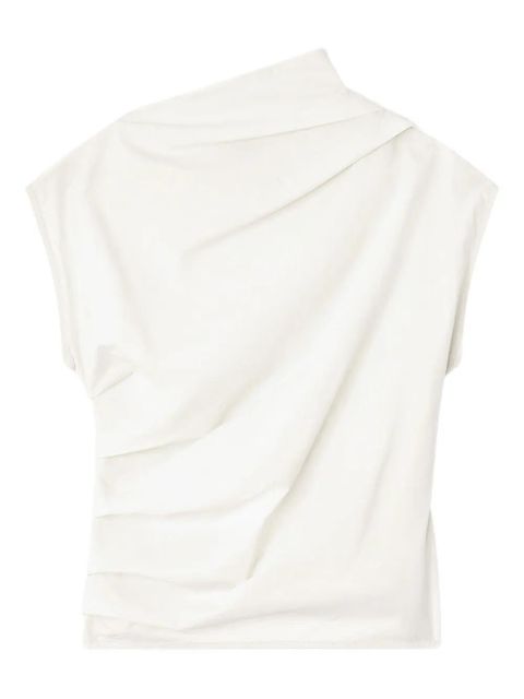 GANNI draped cowl-neck top - Neutrals - zdjęcie produktu nr 1