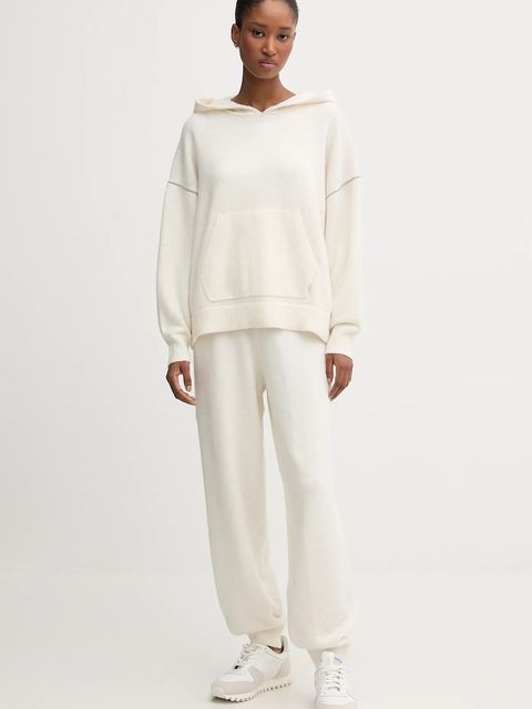 Calvin Klein Underwear sweter z domieszką wełny damski kolor beżowy LV00QS7568