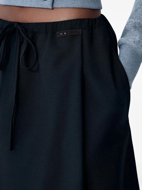 Marni drawstring wide-leg trousers - Black