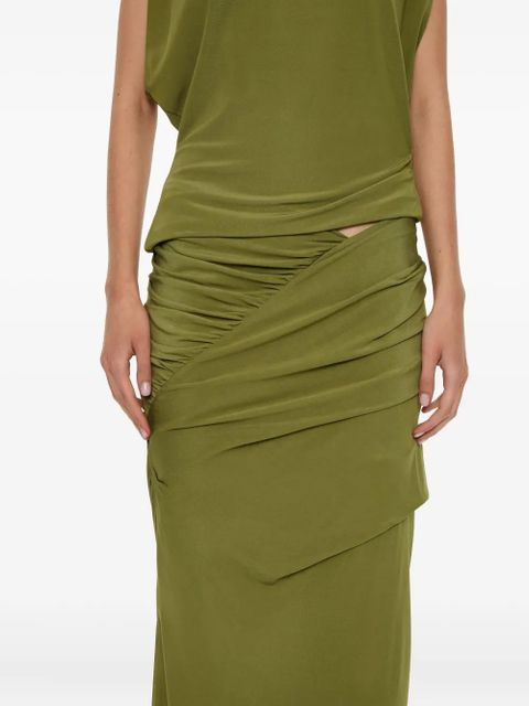 Christopher Esber Christo draped jersey maxi skirt - Green - zdjęcie produktu nr 2