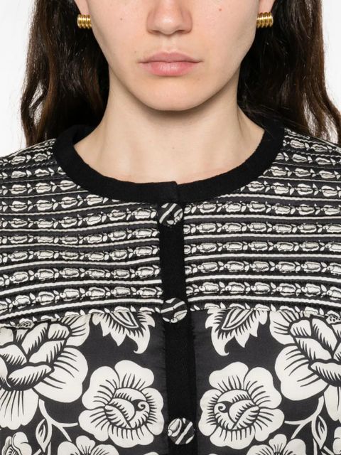 FARM Rio Cashews And Birds Ri padded jacket - Black