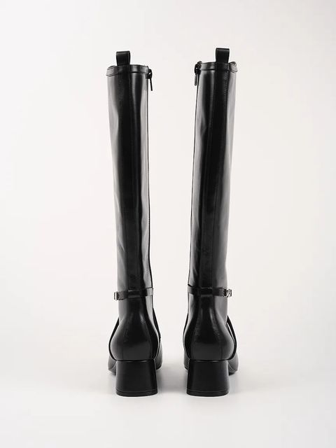 Karl Lagerfeld kozaki BONNIE damskie kolor czarny na słupku KL30375